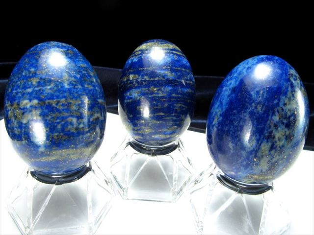 4A 濃厚発色 ラピスラズリ エッグ 卵型 置物 青金石 1個売り サイズ 約45mm-50mm 重さ100g-110g前後 アフガニスタン産 パワーストーン 天然石