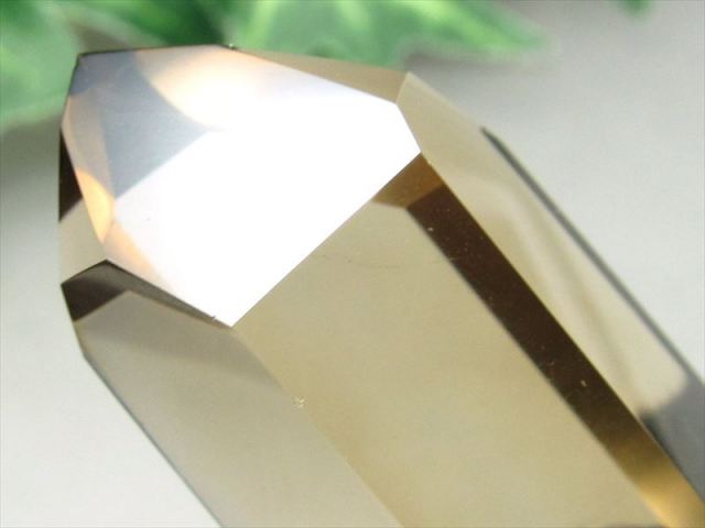 天然非加熱 シャーマンダウ ナチュラルスモーキーシトリン ポイント 六角柱 高さ約41mm 重さ25.0g 透明感抜群 ナチュラルシトリン 黄水晶 11月の誕生石