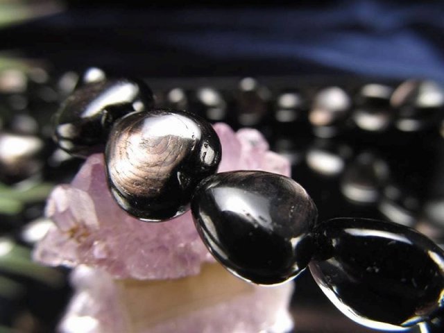 希少 ハイパーシーン ハート型 ブレスレット 幅約10mm 神秘的に浮かぶ