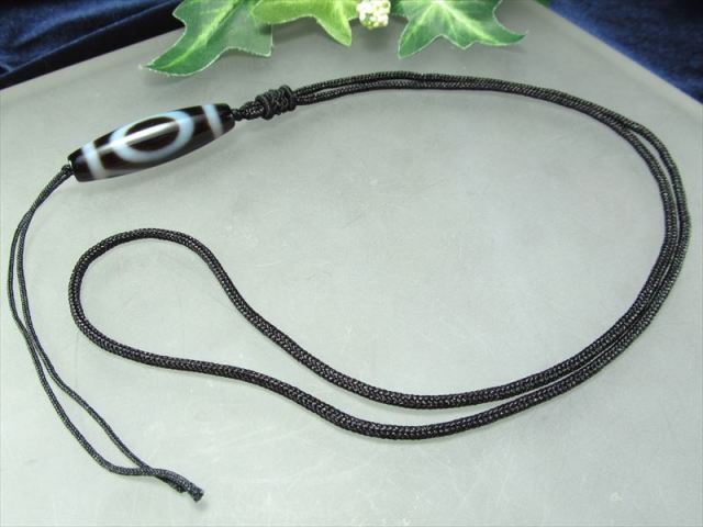 デザイン組み紐ネックレス シンプルタイプ ブラック 首周りサイズ60cm前後 ブラックカラー 天珠 天然石が装着可能 タイプA パワーストーン 天然石