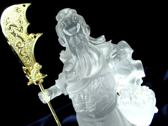 三国志 関羽 置物 神様 金運の神様 白 