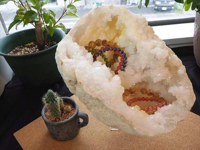 水晶クラスターとブレスレット クリスタル 水晶クラスター [T802-4147]