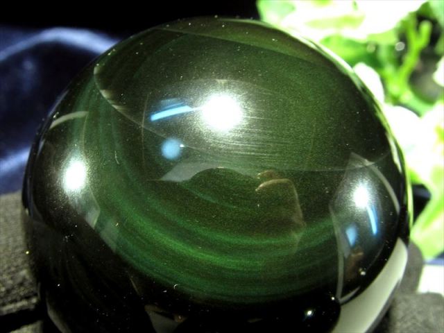 特大 レインボーオブシディアン 丸玉 メキシコ産]レインボーオブシディアン丸玉/黒曜石スフィア