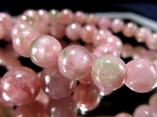 AA+ ピンクトルマリン ブレスレット 7.5mm-8mm×25珠前後 可愛らしい