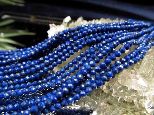 4A 2mm-2.5mm珠 ラピスラズリ 極小サイズカット 一連 約37-39cm 穴径約0.4mm アフガニスタン産 rn-s パワーストーン 天然石