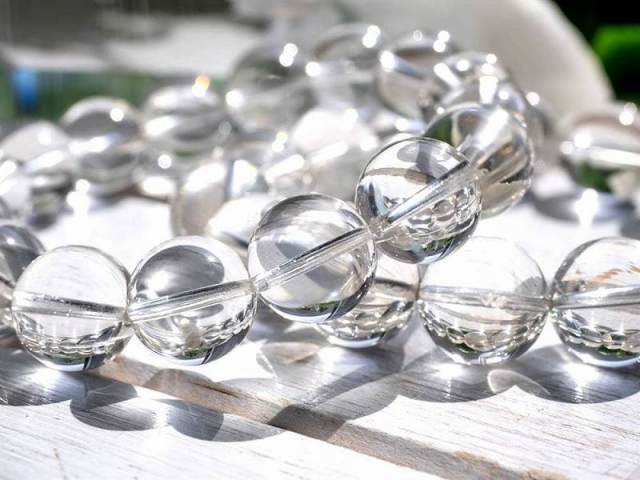 大珠 幻の逸品を贅沢使用 レムリアンシードクリスタル ブレスレット 14mm-14.5mm×15珠前後 ギャランティーカード付き 古代の叡智を封じ込めた水晶