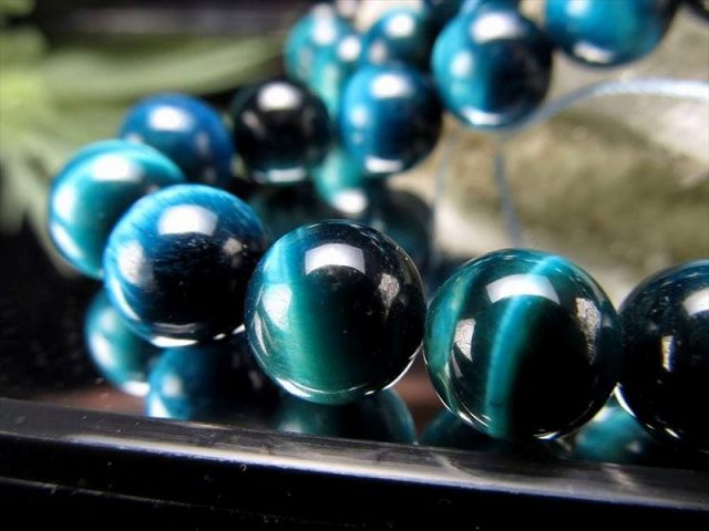 激安宣言 3A 約10mm珠 ブルーグリーンタイガーアイ 虎目石 一連 約37-39cm 超人気ブルーグリーンカラー 南アフリカ産 geki-sak パワーストーン 天然石