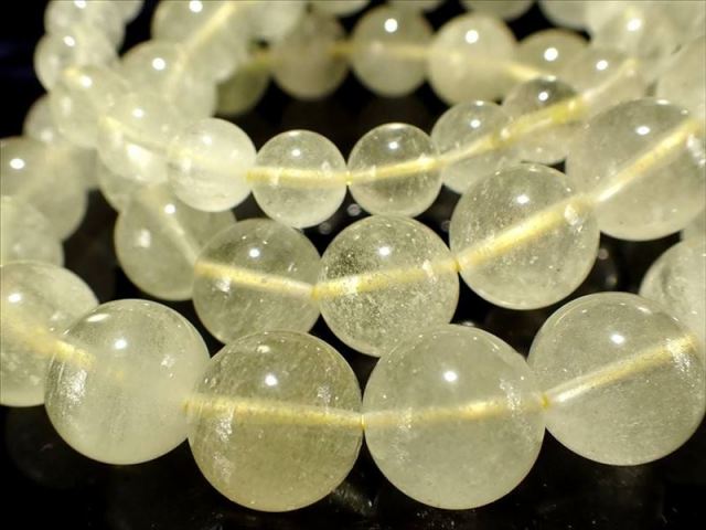 希少レア!本物 3A+ リビアングラス ビーズ石 粒売り 11mm-11.5mm 透明  