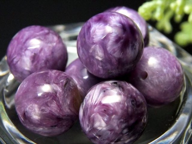 チャロアイト スフェア40mmΦ 天然石 ブレスレット チャロアイト 10mm玉