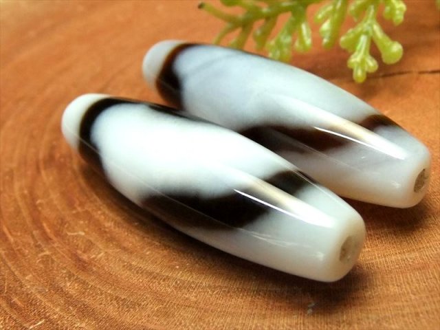 高級白天珠 希少品 至純天珠 白蛇白天珠(しろへびしろてんじゅ) サイズ 