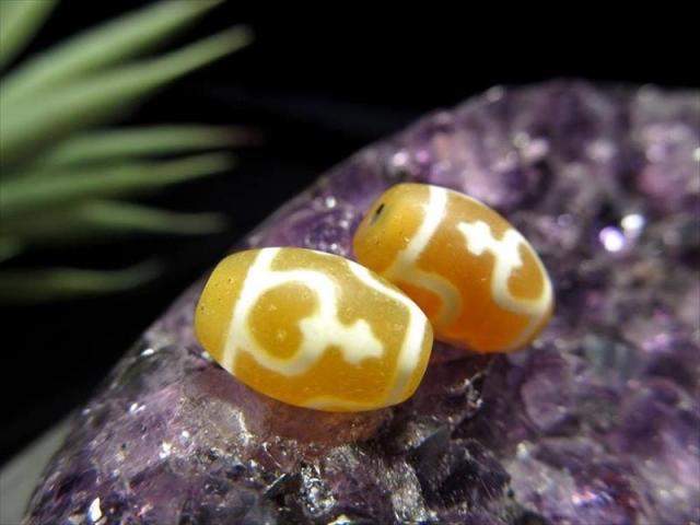 上肯天珠‼️西蔵老礦手工伝承樽型蓮華宝瓶天珠