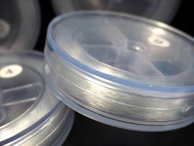 激安価格 ブレスレット用ゴム 太さ約1.0mm 長さ約26m-27m クリアカラー ケース入りシリコンゴム 大容量