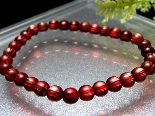 5A レッドアンデシン ブレスレット 6mm-6.5mm×32珠 中性長石 本当の 