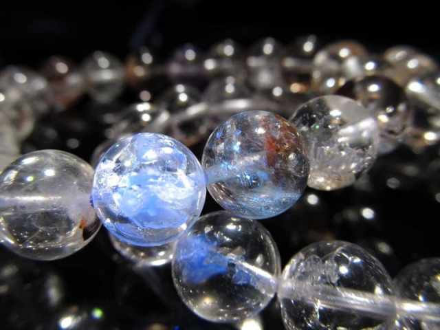 超希少 オイルインクォーツ 石油入り水晶 ブレスレット 8.5mm