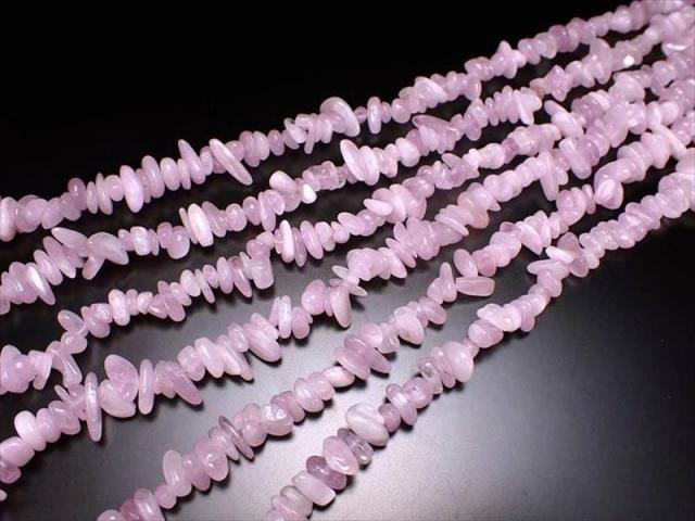 ミルキークンツァイト さざれ連 約5mm-14mm 一連約38-40cm 女性に
