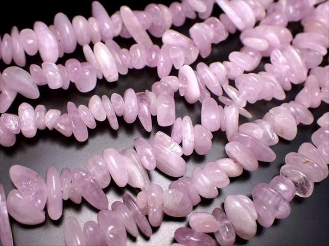 ミルキークンツァイト さざれ連 約5mm-14mm 一連約38-40cm 女性に