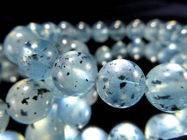 個性的見た目の人気天然石 AA+ ブラックトルマリンインアクアマリン  