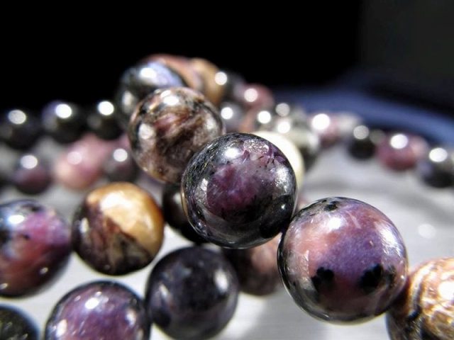 最高級 チャロアイトブレスレット 模様とツヤが良いです 11 - アクセサリー 