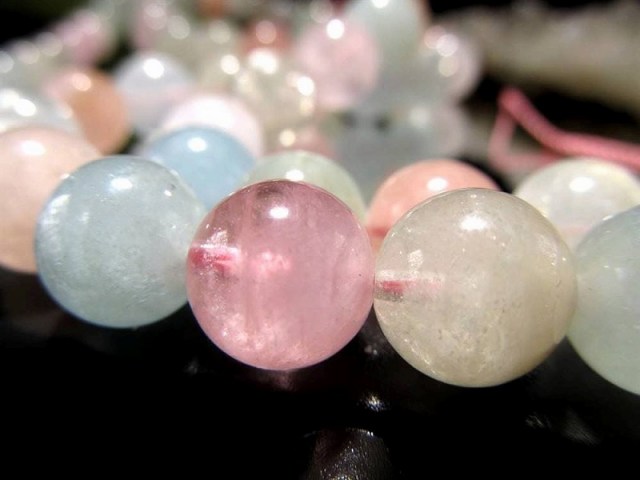 激安宣言 透明タイプ 約12mm珠 MIXベリル 一連 約37-39cm 大人気 