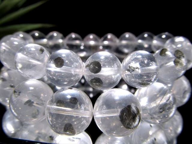マーカサイトインクォーツ(白鉄鉱入り水晶) ブレスレット 8.5mm-9mm×22 