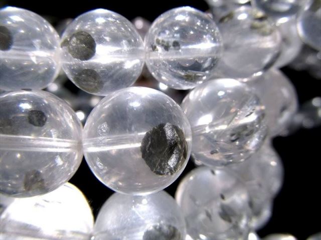 マーカサイトインクォーツ(白鉄鉱入り水晶) ブレスレット 8.5mm-9mm×22 