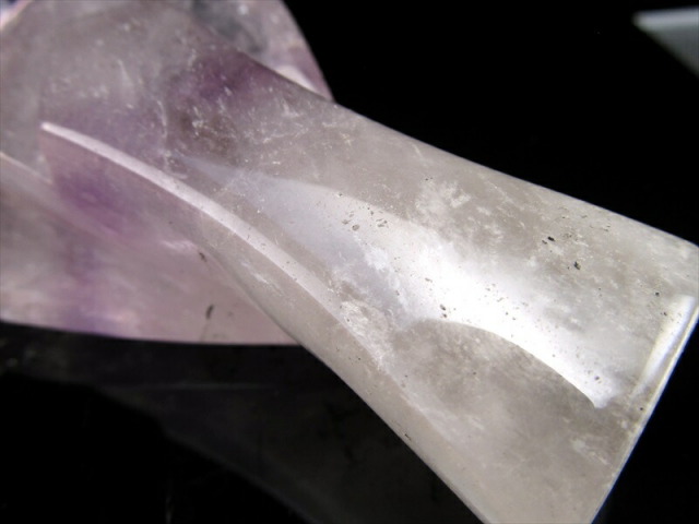 アメジスト エンジェル彫り 置物 高さ101mm 重さ172g 幸福を運ぶ天使