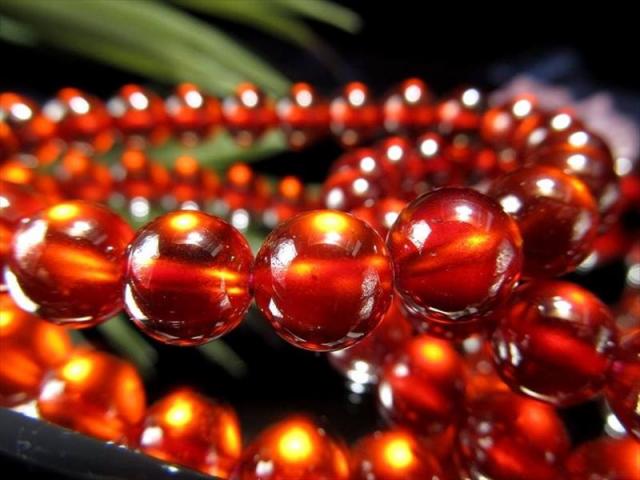 艶感&透明感抜群 3A ヘソナイトガーネット ブレスレット 約7.0mm-7.5mm