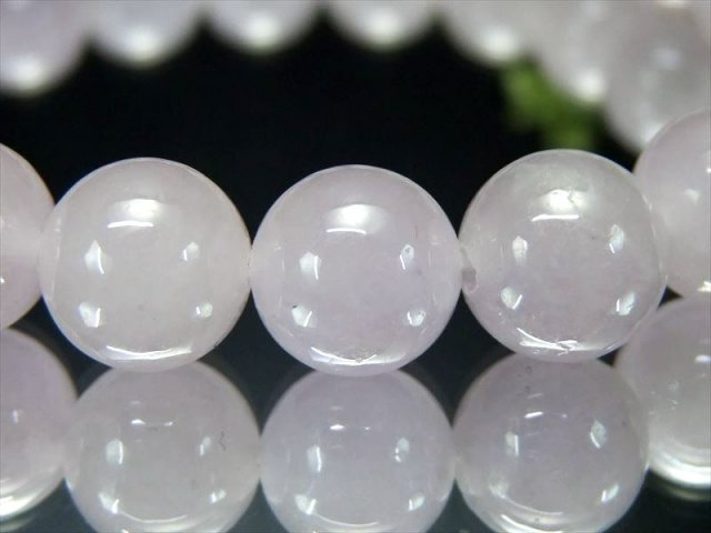 ほんのりラベンダー ラベンダー翡翠 ブレスレット 約10mm×20珠 豊かな 