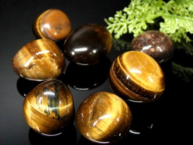 金運・仕事運の石 タイガーアイ 虎目石 タンブル 詰め合わせ 一袋100g