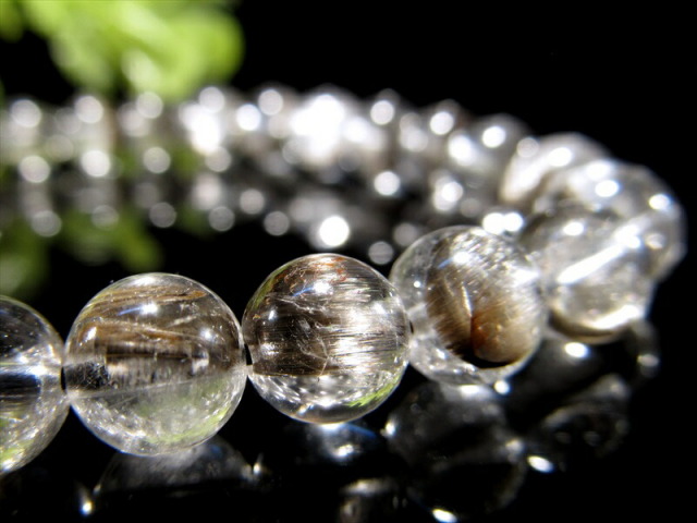 5A プラチナルチル クォーツ ブレスレット 6.5mm-7mm×27珠