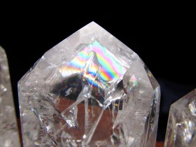 即購入可‼️限定1‼️高品質‼️珍ライラックカラーレインボークラック水晶✨ レインボー クラック 水晶 ポイント 約100g-110g 幸運