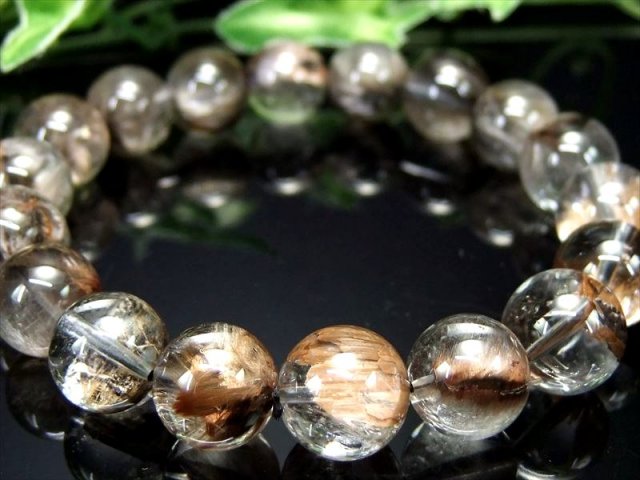高級】プラチナルチル クォーツ ブレスレット12mm 然様