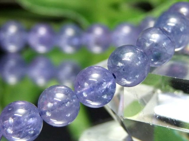 今回入荷で最高品質! S級 宝石質 タンザナイト ブレスレット 7mm-7.5mm 