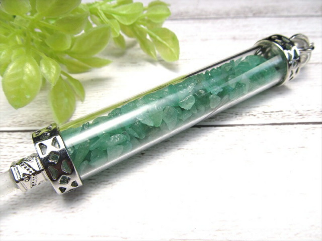 選べる9種類 さざれ入り マジックワンド型 ペンダントトップ 全長約