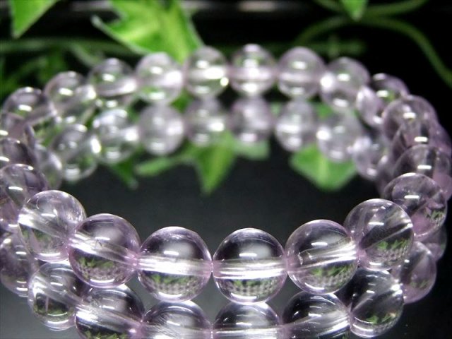 過去最高の透明度 5A クンツァイト ブレスレット 8.5mm-9.0mm×22珠  