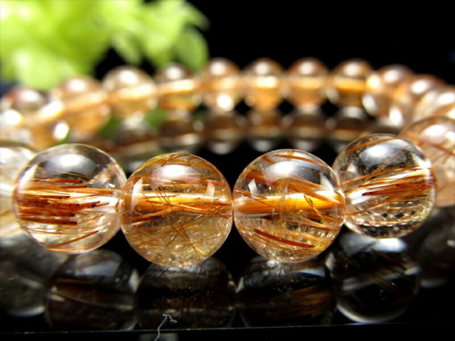 極上オレンジタイチンルチルブレスレット