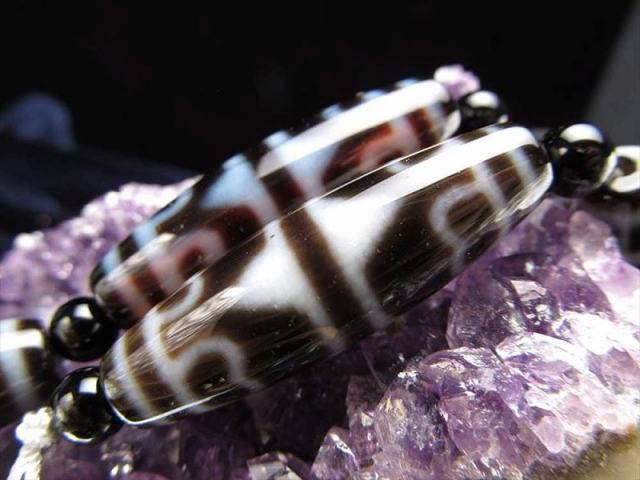 虎牙蓮花天珠(こがれんかてんじゅ) 連 天珠サイズ約37mm 一連5個付き 