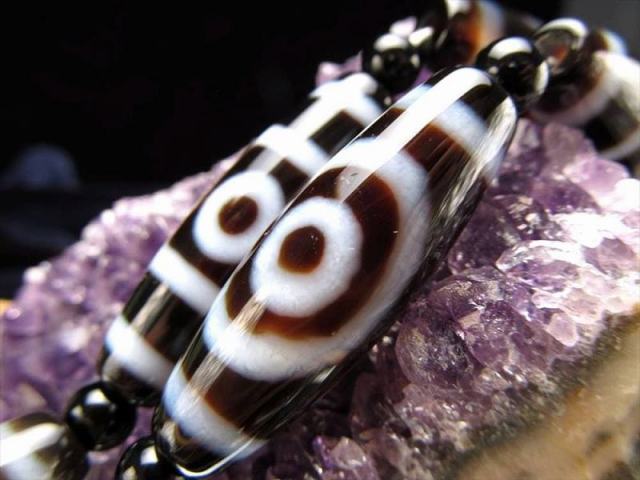 一眼天地天珠 いちがんてんちてんじゅ 連 天珠サイズ約37mm 一連5個付き チャンス到来・成功・商売繁盛・事業発展 お買い得 天珠連販売