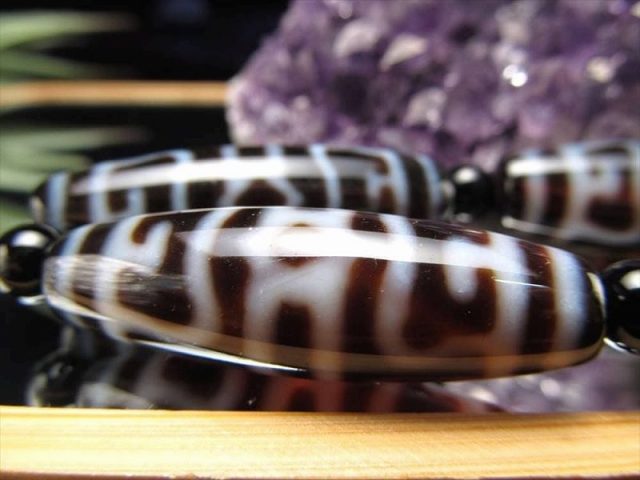 蓮師法帽天珠 連 天珠サイズ約37mm 一連5個付き 学業や事業の向上
