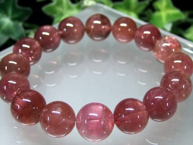 キャッツアイ珠有り S級 ルベライト トルマリン ブレスレット 12mm  