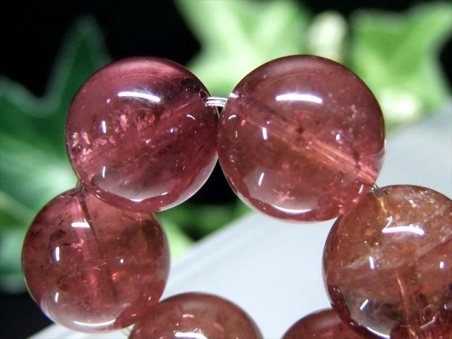 キャッツアイ珠有り S級 ルベライト トルマリン ブレスレット 12mm 