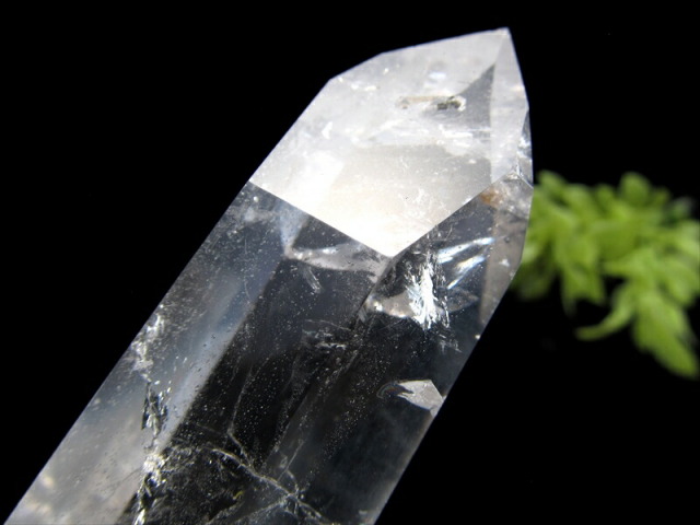 超透明 虹入り バイーア州産水晶 単結晶 ポイント原石 長さ約182mm 重