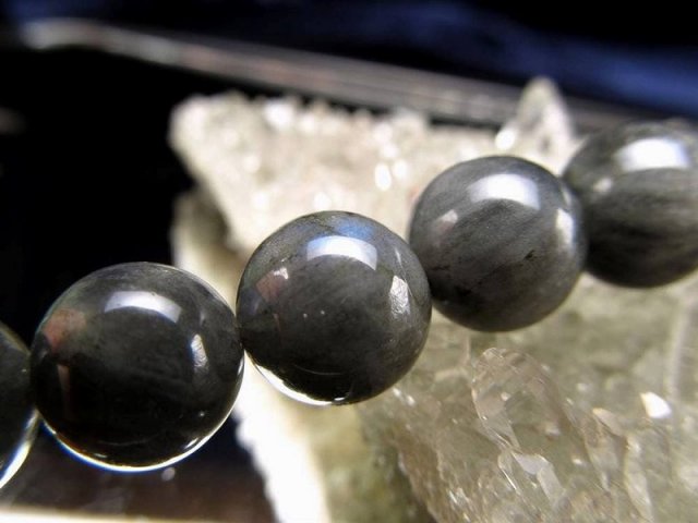 激安宣言 約10mm珠 ラブラドライト 一連 約37-39cm 輝くマルチカラー