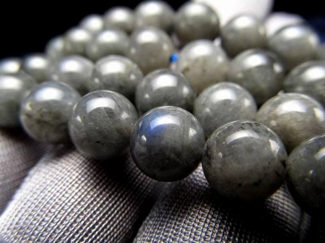 激安宣言 約10mm珠 ラブラドライト 一連 約37-39cm 輝くマルチカラー