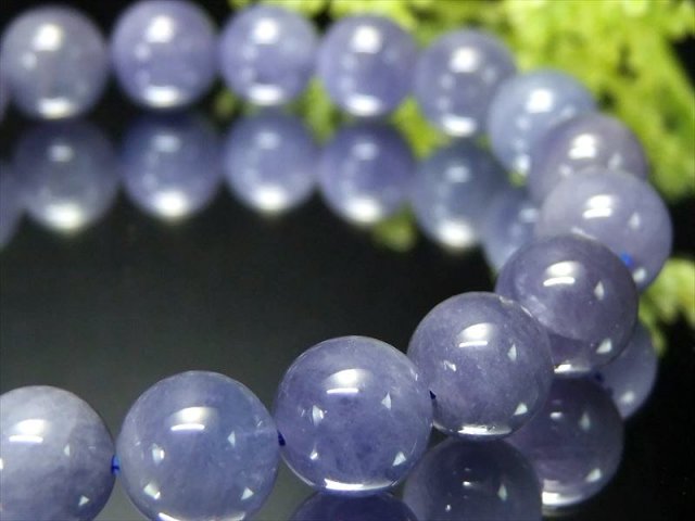 3A+ タンザナイト ブレスレット 9.5mm-10mm×20珠 20世紀の宝石！ 神秘  