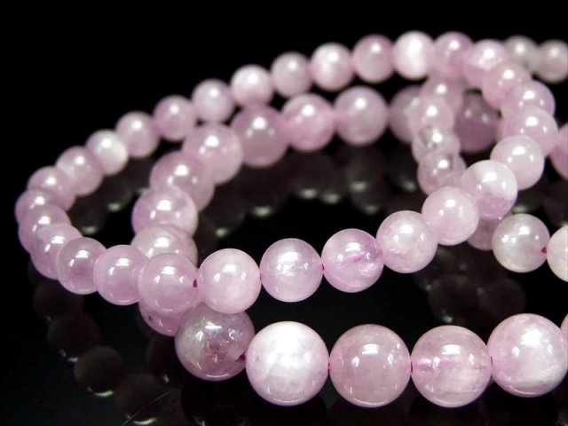 透明感有り 3A ミルキーキャッツアイクンツァイト ブレスレット