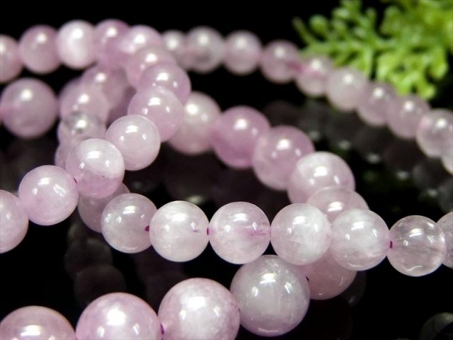 透明感有り 3A ミルキーキャッツアイクンツァイト ブレスレット 6mm