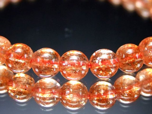 過去最高品質 S級 サンストーン ブレスレット 6mm-6.5mm×32珠
