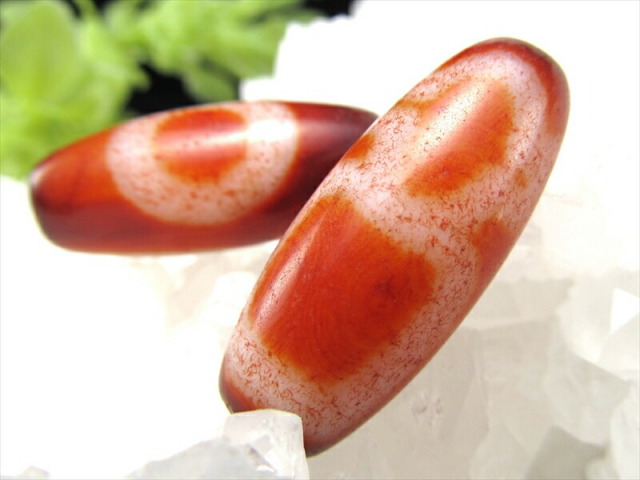 老鉱天珠 一眼財神 天珠 サイズ:約29ミリ 1個売り 紅朱砂 極上 天然石 パワーストーン パワーストーン 天然石