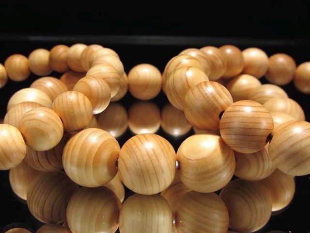 正規品 世界銘木協会 高野山壇上伽藍中門檜 ブレスレット 10.5mm-11mm
